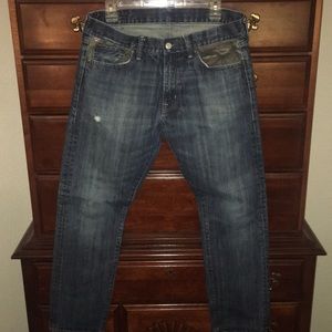 Ralph Lauren tapered blue jeans